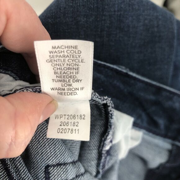 J. Jill Jeans High Rise Full Leg Crop Frayed Hem Stretch Size 12 Petite - Picture 10 of 11